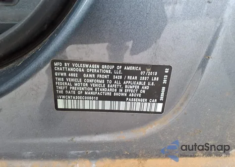 2014 Volkswagen Passat 2.0L Tdi Sel Premium из США, поврежденный, VIN 1VWCN7A30EC005010